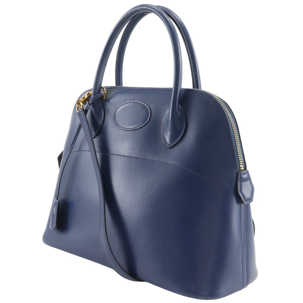 Hermes Bolide 31 Handbag, 2-Way Shoulder Bag x Veau Tadelakt Blue Marine, 199... - Picture 2 of 16